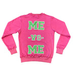 ME-vs-ME (pink/green) Crewneck
