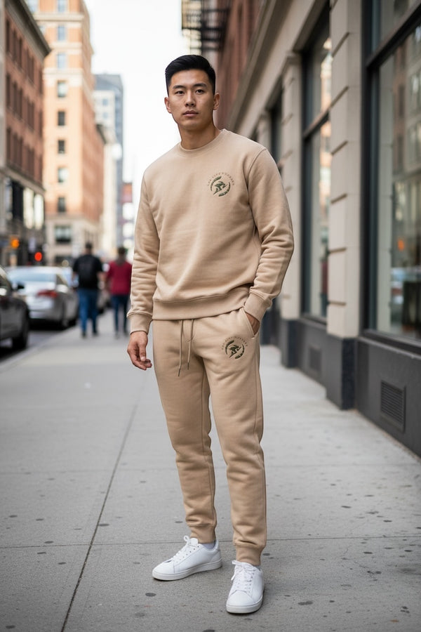 “ME-vs-ME” Cream/Camo Crewneck Set