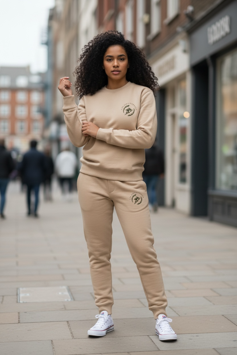 “ME-vs-ME” Cream/Camo Crewneck Set