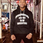 “Entrepreneurs Are The New Superstars” Chenille Hoodie with side Zip Pockets