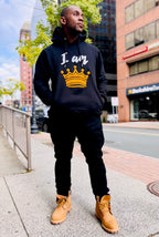 I AM 👑 Crown Hoodie (Black/Gold)