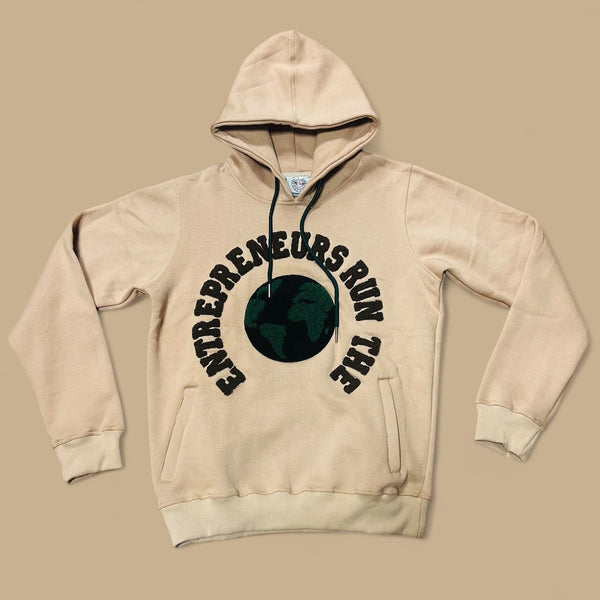 “Entrepreneurs Run The 🌍” Chenille Hoodie