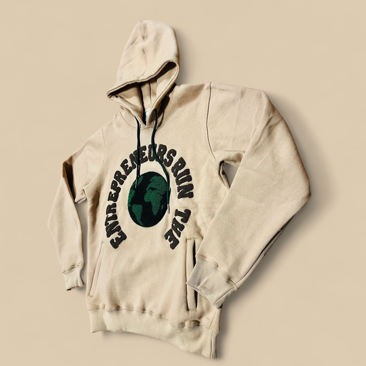 “Entrepreneurs Run The 🌍” Chenille Hoodie