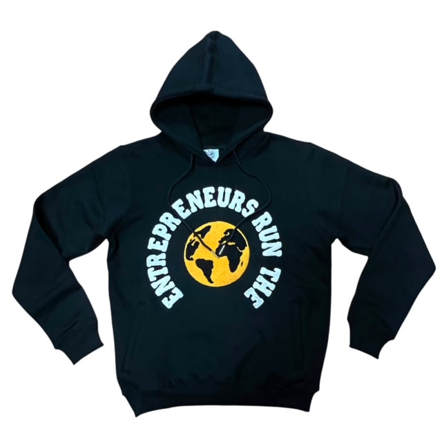 “Entrepreneurs Run The 🌍” Chenille Hoodie