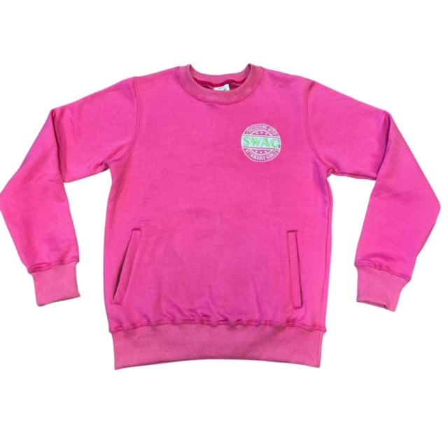 ME-vs-ME (pink/green) Crewneck