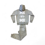 ME-vs-ME Grey/White Hoodie Set