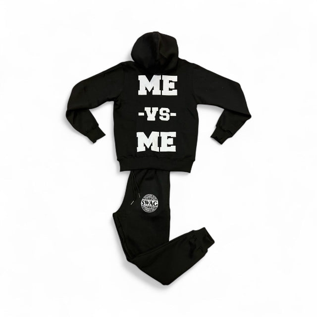ME-vs-ME Black/White Hoodie Set