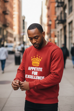 👑 APPETITE FOR EXCELLENCE Crewneck (Red/White/Gold)