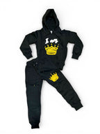 I AM 👑 Youth Sweatsuits (Black/Gold)