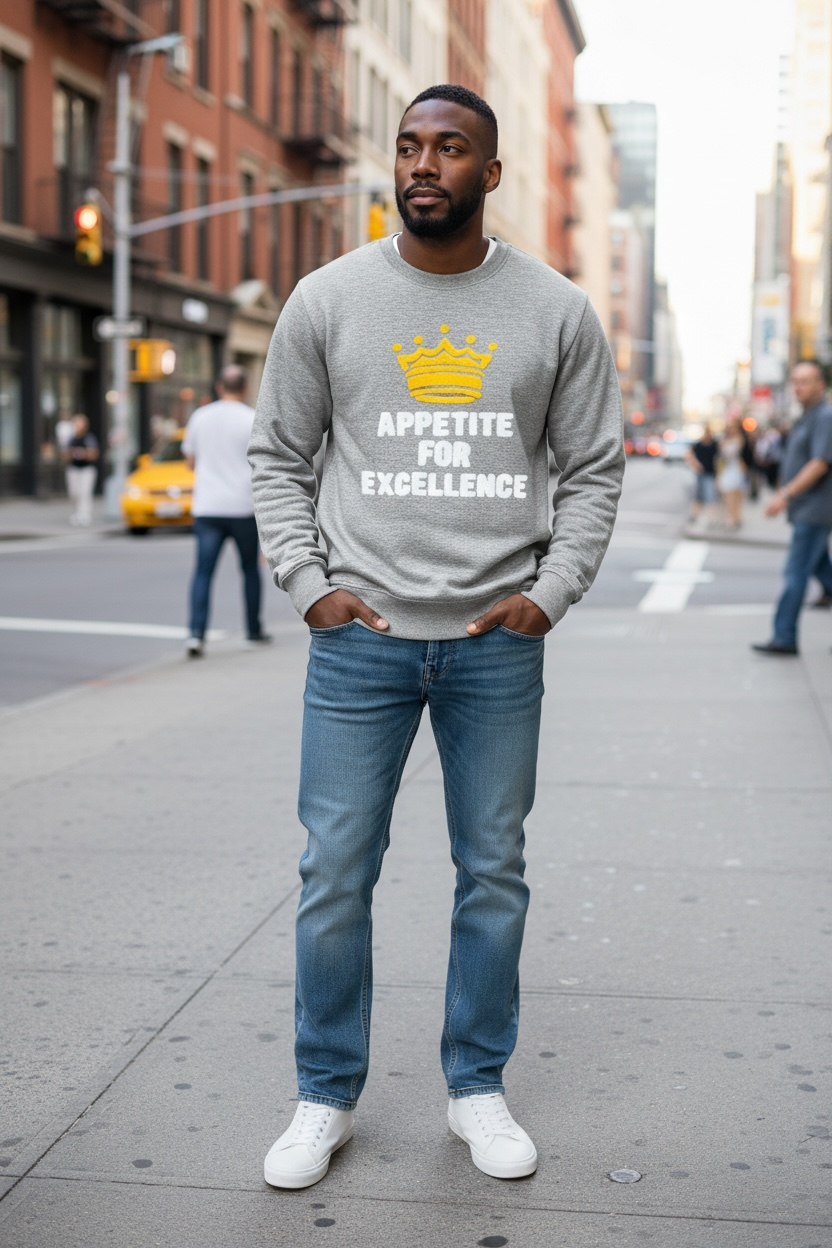 👑 APPETITE FOR EXCELLENCE (Crewneck) Heather Grey
